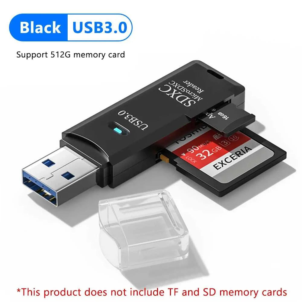 2 in 1 USB 3.0 Card Reader Micro TF sd card Reader usb adapter High Speed Cardreader TF Memory card For PC Laptop Accessories Éditions Traditions & Modernité Inc. 186083297;20260613;1781386282ovUjK