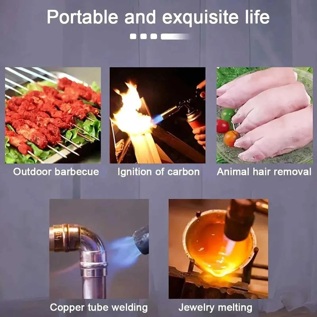 Camping Baking Barbecue Gas Torch Welding Fire Maker Lighter Butane Burner Flame Metal Flame Gun WeldingTorch Lighter Heating Éditions Traditions & Modernité Inc. 185981348;20260611;1781193816JfD79