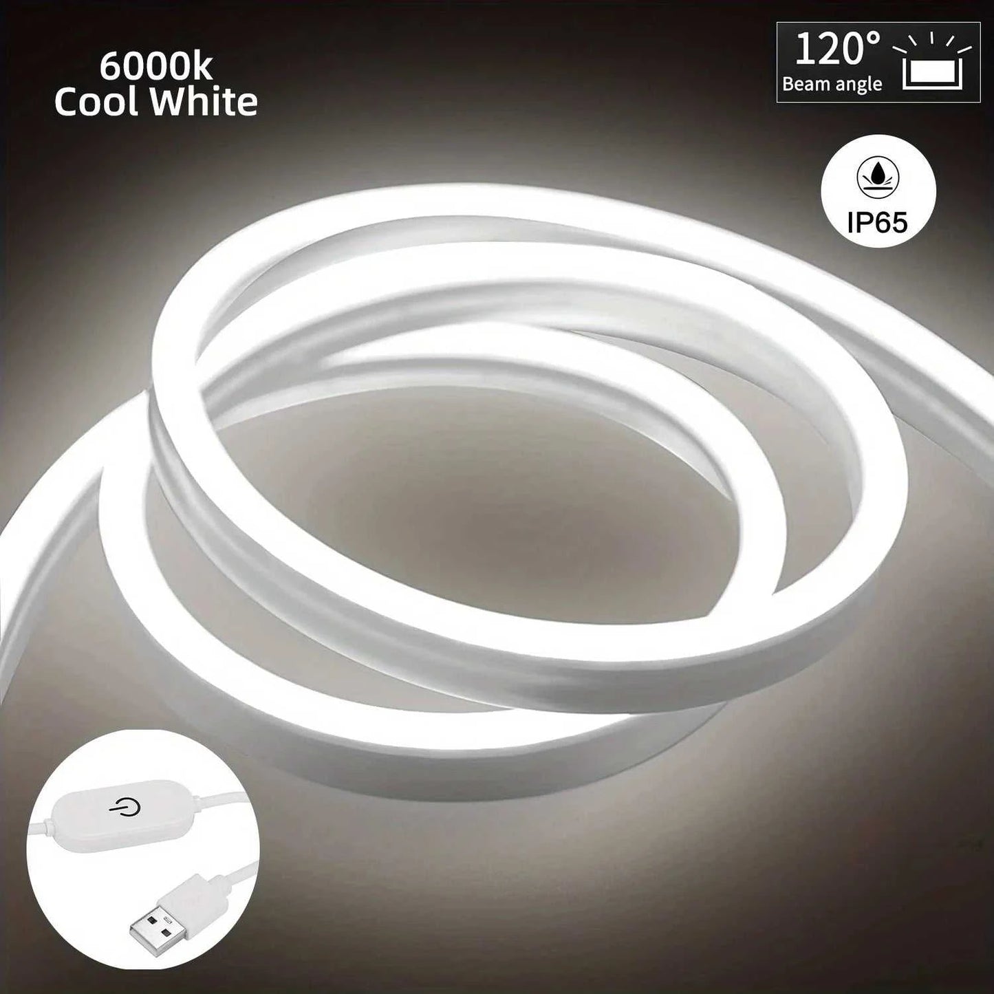 LED Strip Neon Light USB DC 5V Dimmable Touch Sensor Switch Flexible Silicone Neon Sign Tape Waterproof For Outdoor Room Decor