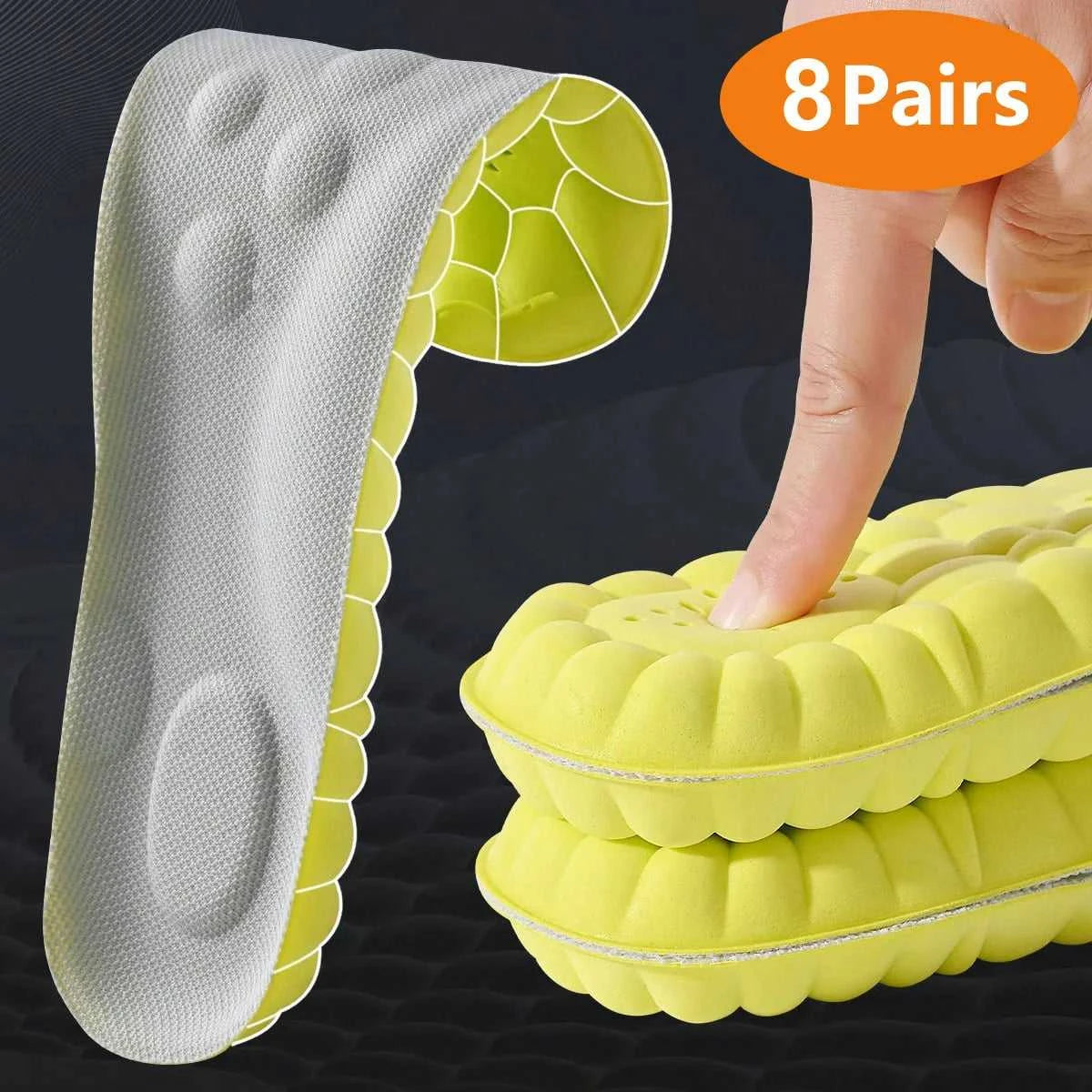 1/2/4pairs Latex Sport Insoles Soft High Elasticity Shoe Pads Orthotic Breathable Shock Absorption Cushion Arch Support Insole Éditions Traditions & Modernité Inc. 185981381;20260611;1781193823F9J4Z