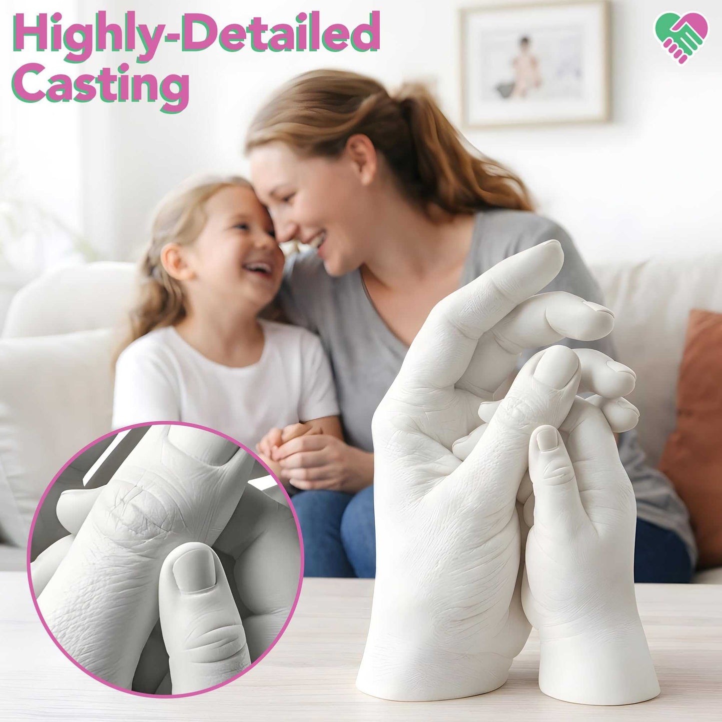 Luna Bean Hand Casting Kit - Valentines Day Gifts for Her Wife Him Men Husband, Engagement Gifts for Couples Anniversary Wedding Bridal Shower, Mom Kids Valentine’s Girlfriend Boyfriend Hand Molding Beading & Jewelry Making Éditions Traditions & Modernité Inc. B01E4LWBLQ