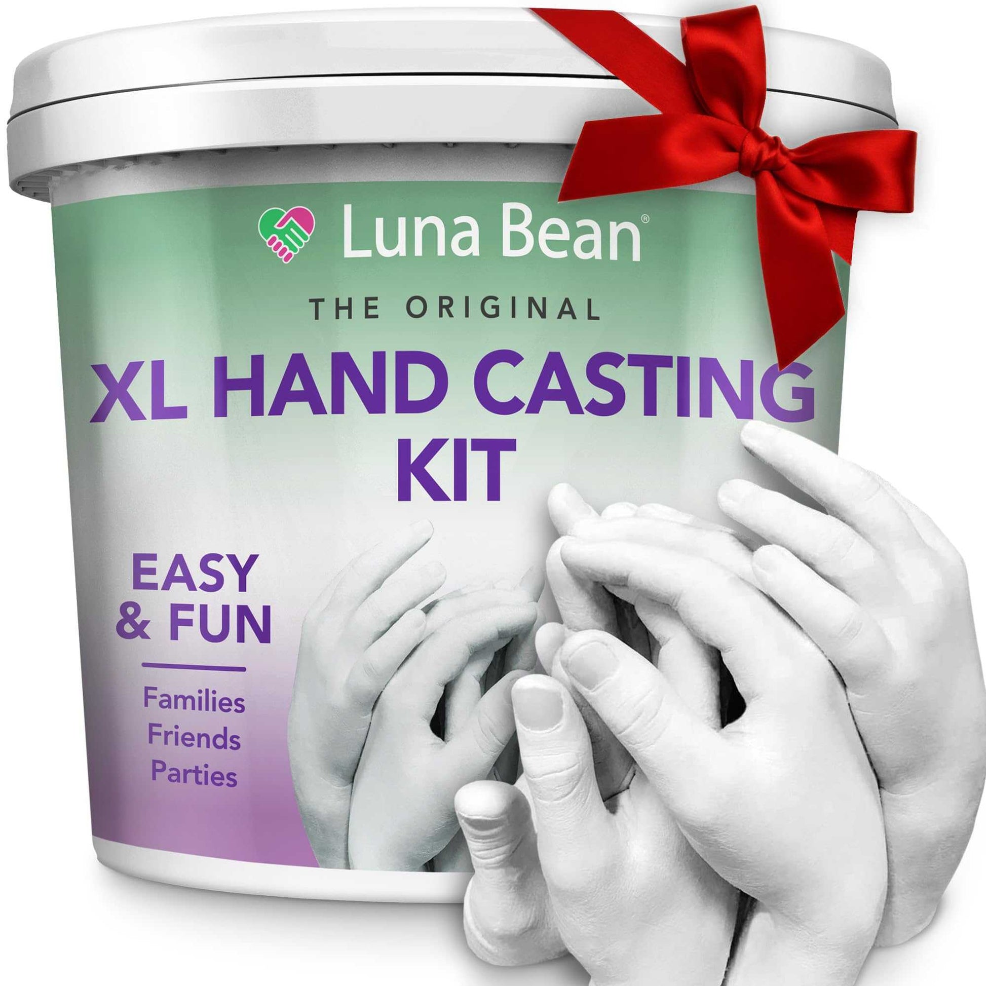 Luna Bean Hand Casting Kit - Valentines Day Gifts for Her Wife Him Men Husband, Engagement Gifts for Couples Anniversary Wedding Bridal Shower, Mom Kids Valentine’s Girlfriend Boyfriend Hand Molding Beading & Jewelry Making Éditions Traditions & Modernité Inc. B01E4LWBLQ