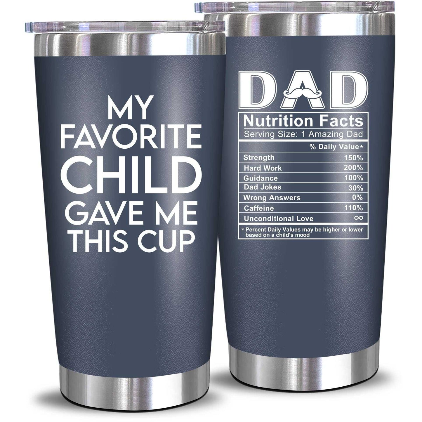 NewEleven Fathers Day Gift For Dad - Dad Birthday Gifts From Daughter, Son, Kids - Birthday Present Ideas For Father - 20 Oz Tumbler Kitchen & Dining Éditions Traditions & Modernité Inc. B0CM5RJ8VD