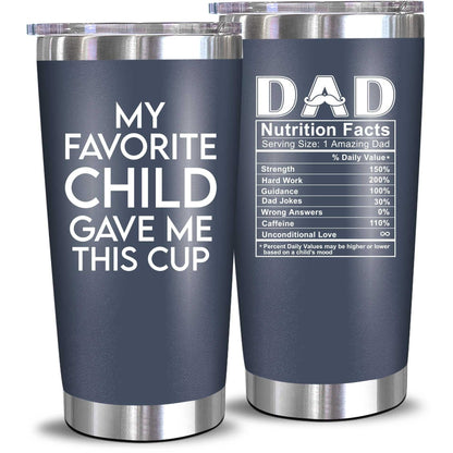 NewEleven Fathers Day Gift For Dad - Dad Birthday Gifts From Daughter, Son, Kids - Birthday Present Ideas For Father - 20 Oz Tumbler Kitchen & Dining Éditions Traditions & Modernité Inc. B0CM5RJ8VD