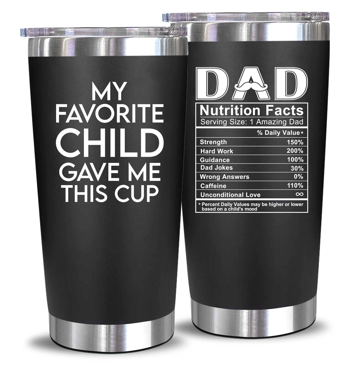NewEleven Fathers Day Gift For Dad - Dad Birthday Gifts From Daughter, Son, Kids - Birthday Present Ideas For Father - 20 Oz Tumbler Kitchen & Dining Éditions Traditions & Modernité Inc. B0CM5RJ8VD