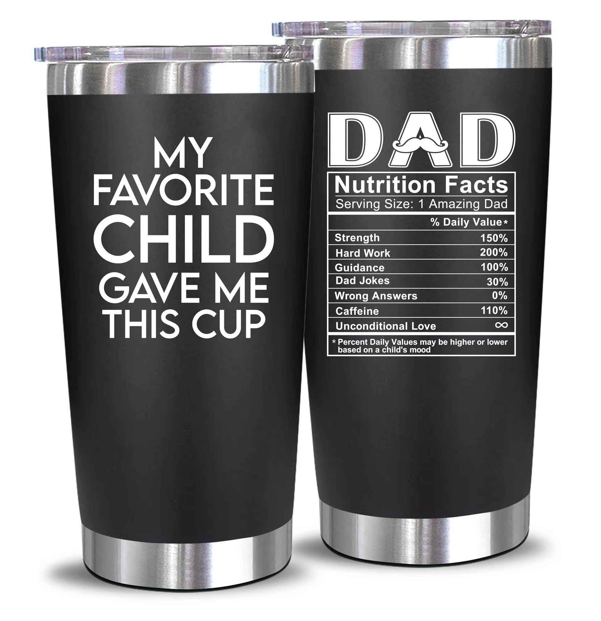 NewEleven Fathers Day Gift For Dad - Dad Birthday Gifts From Daughter, Son, Kids - Birthday Present Ideas For Father - 20 Oz Tumbler Kitchen & Dining Éditions Traditions & Modernité Inc. B0CM5RJ8VD