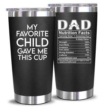 NewEleven Fathers Day Gift For Dad - Dad Birthday Gifts From Daughter, Son, Kids - Birthday Present Ideas For Father - 20 Oz Tumbler Kitchen & Dining Éditions Traditions & Modernité Inc. B0CM5RJ8VD