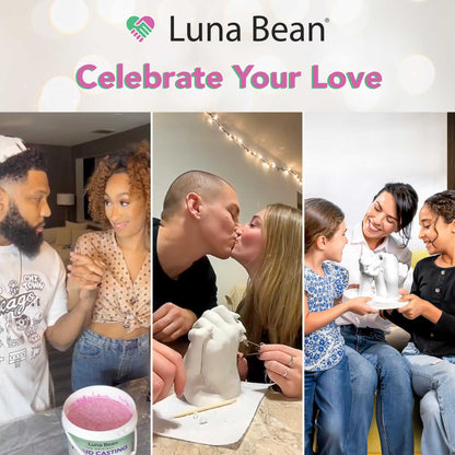 Luna Bean Hand Casting Kit - Valentines Day Gifts for Her Wife Him Men Husband, Engagement Gifts for Couples Anniversary Wedding Bridal Shower, Mom Kids Valentine’s Girlfriend Boyfriend Hand Molding Beading & Jewelry Making Éditions Traditions & Modernité Inc. B01E4LWBLQ