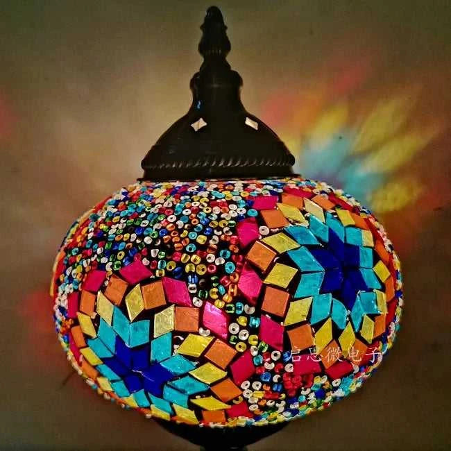 Handmade Turkish Mosaic Glass Pendant Light Tree Lamp