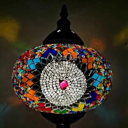 Handmade Turkish Mosaic Glass Pendant Light Tree Lamp