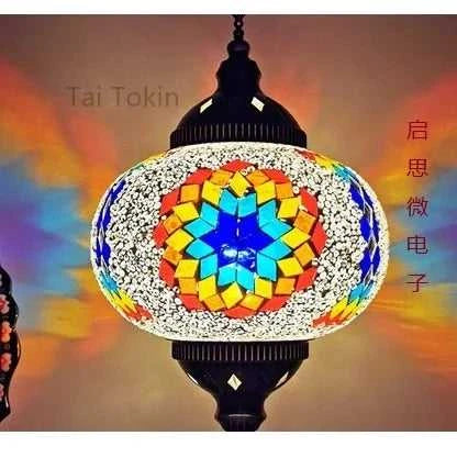 Handmade Turkish Mosaic Glass Pendant Light Tree Lamp
