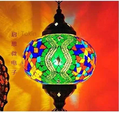 Handmade Turkish Mosaic Glass Pendant Light Tree Lamp