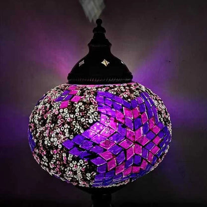 Handmade Turkish Mosaic Glass Pendant Light Tree Lamp