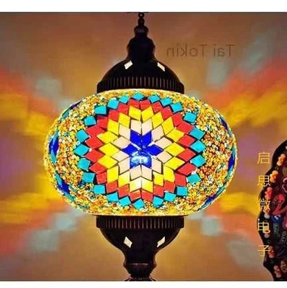Handmade Turkish Mosaic Glass Pendant Light Tree Lamp