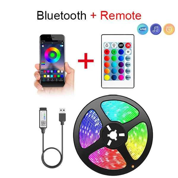 Tape Bluetooth USB LED Strip Light 5050 SMD 5V USB RGB Lights Flexible LED Lamp Tape Ribbon RGB Self-adhesive TV Desktop Diode Éditions Traditions & Modernité Inc. 185980065;20260611;178119352338inv