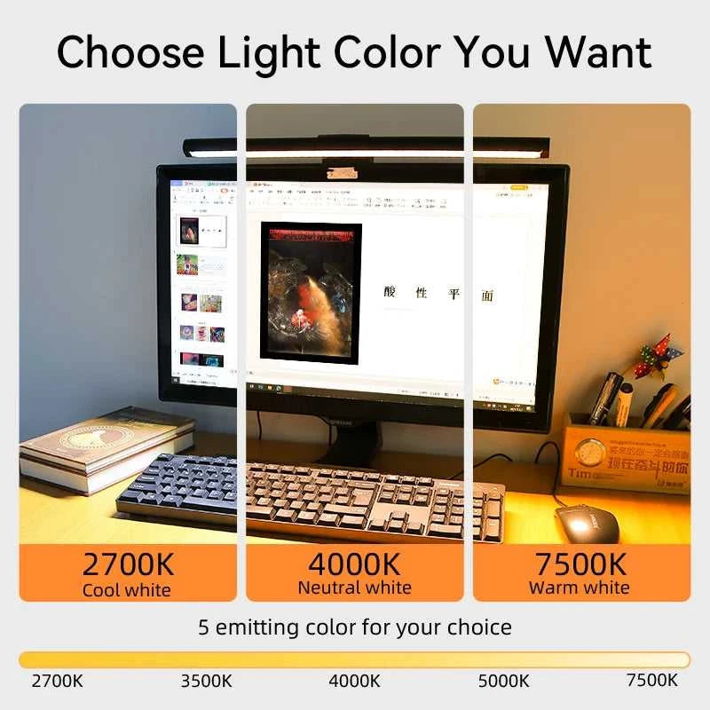 Stepless Dimming Led Desk Lamp For Computer Monitor Light Bar USB Reading Light Monitor Lamp Backlight Screenbar Light Office Éditions Traditions & Modernité Inc. 184322576;2026054;1777904357EYa6I
