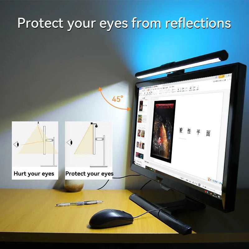 Stepless Dimming Led Desk Lamp For Computer Monitor Light Bar USB Reading Light Monitor Lamp Backlight Screenbar Light Office Éditions Traditions & Modernité Inc. 184322576;2026054;1777904357EYa6I