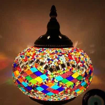 Handmade Turkish Mosaic Glass Pendant Light Tree Lamp