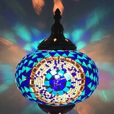 Handmade Turkish Mosaic Glass Pendant Light Tree Lamp