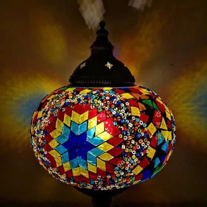 Handmade Turkish Mosaic Glass Pendant Light Tree Lamp