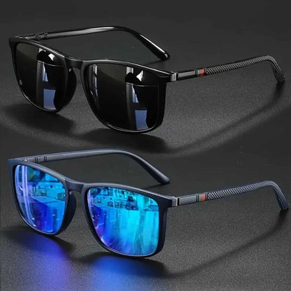 2pcs Luxury Square Vintage Cycling Sunglasses Men Women Fashion Travel Driving Fishing Sun Glasses Male Eyewear UV400