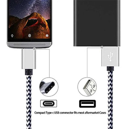 USB Type C Cable 2.4A Fast Charging Battery Charger Wire Woven Nylon Data Cable Mobile Phone Charger For Huawei Samsung USB C Éditions Traditions & Modernité Inc. 185982855;20260611;1781193980kqM41