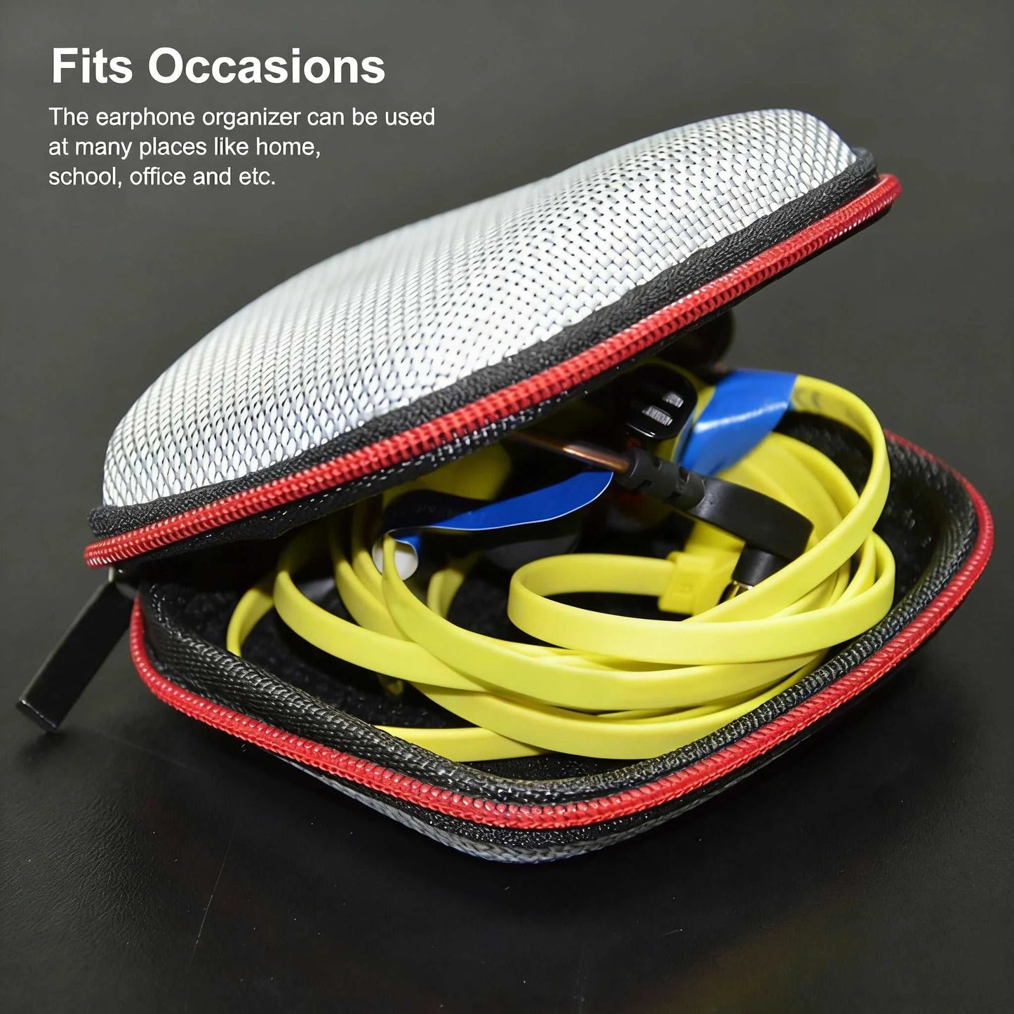 Earphone Storage Bag Square Headset Box Indoor Outdoor Travelling Earphones Storaging Case Accessories with Zipper Éditions Traditions & Modernité Inc. 185982642;20260611;1781193938NVDW1