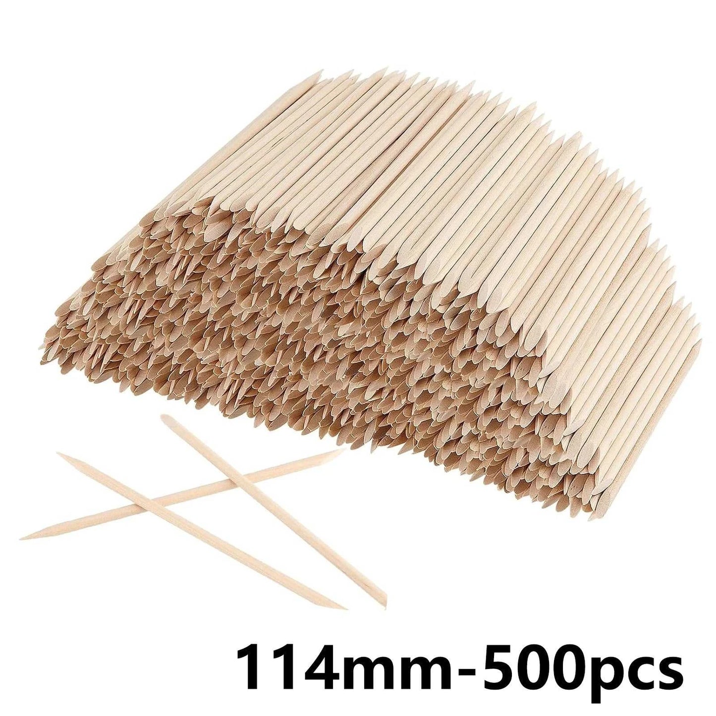 100/50pcs Nail Art Pusher Orange Wood Sticks Cuticle Pusher Remover Rhinestones Dotting Removal Manicure Pedicure Care Tools