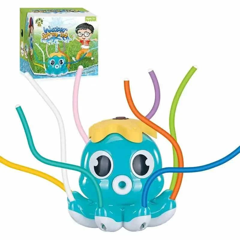 Space Rocket Octopus Sprinkler Water Toy Automatic Rotation Fun Spray Water Children's Water Playing Outdoor Toys
