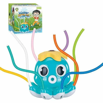 Space Rocket Octopus Sprinkler Water Toy Automatic Rotation Fun Spray Water Children's Water Playing Outdoor Toys