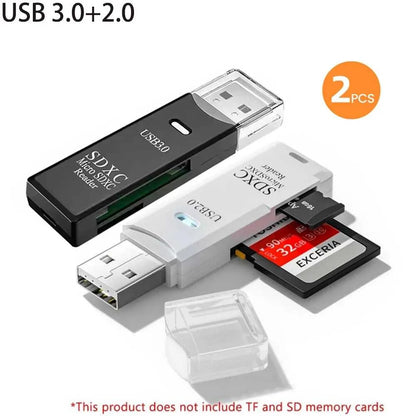 2-in-1 Multi Functional USB 3.0 Card ReaderMiniSD TFMemoryCardReaderUSBFlashDrive CardreaderAdapter For PCLaptops Accessories Éditions Traditions & Modernité Inc. 185980795;20260611;1781193688p9dYG