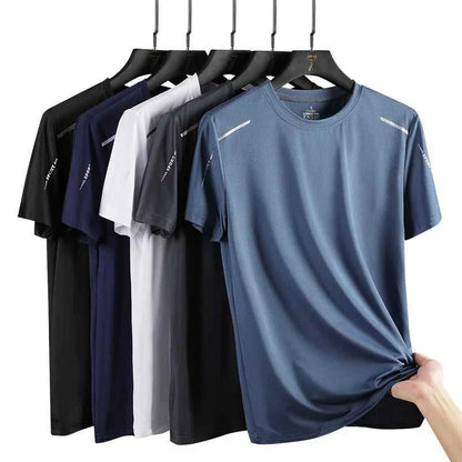 CHRLCK Men's Running Quick Drying T-shirts Breathable Hiking Fishing Tees Soft Elasticity Outdoor Sports Short Shirt Summer Éditions Traditions & Modernité Inc. 185979976;20260611;1781193511AXaoq