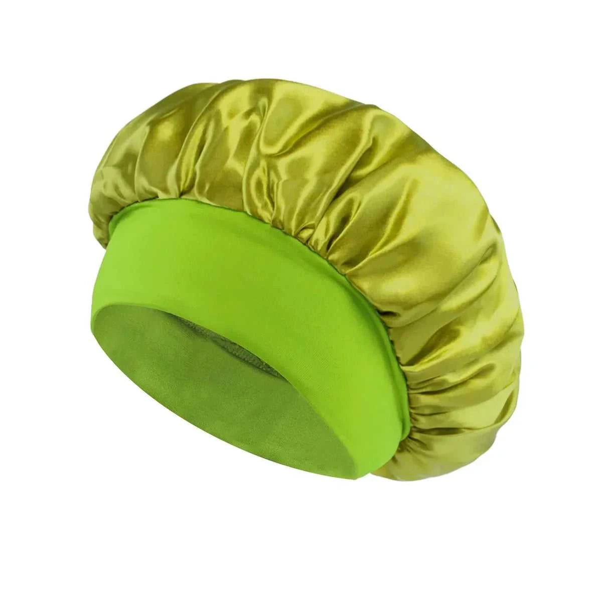 Women Satin Bonnet Hair Bonnet for Sleeping Hair Care Silk Bonnets Solid Wide-brimmed Sleeping Hat with Elastic Soft Band Éditions Traditions & Modernité Inc. 14:771#beige