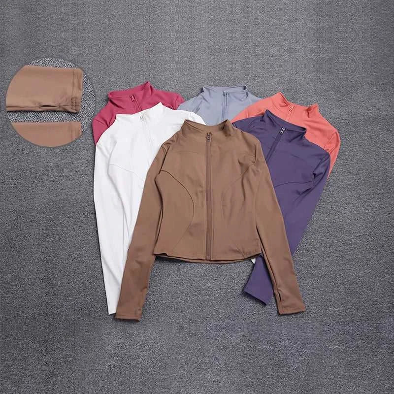 Women Sport Jacket Long Sleeve Shirt Workout Coat Gym Training Clothing Yoga Sportswear Éditions Traditions & Modernité Inc. 185982250;20260611;17811938662qotb