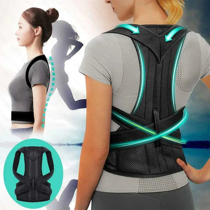 Reinforced Belt Lumbar Column Posture Corrector Vest Adjustable Back Support Strap Shoulder Spine Brace Neck Stretcher Trainer Éditions Traditions & Modernité Inc. 185981008;20260611;1781193740fXXDJ