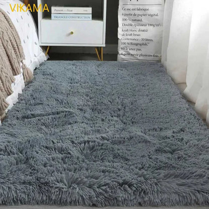 VIKAMA Simple Silk Wool Plush Carpet Bedroom Living Room Bed Blanket Solid Color High-Grade Soft Blanket Room Coffee Table Mat Éditions Traditions & Modernité Inc. 186643081;20260626;1782518268vdaCn