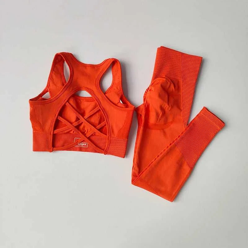 2PCS Sports Bra Women's Set Professional Fitness Tank Top Bra Shockproof Running Leggings Yoga Suit Beautiful Back Bra Clothing Éditions Traditions & Modernité Inc. 186643014;20260626;1782518195GTQUg