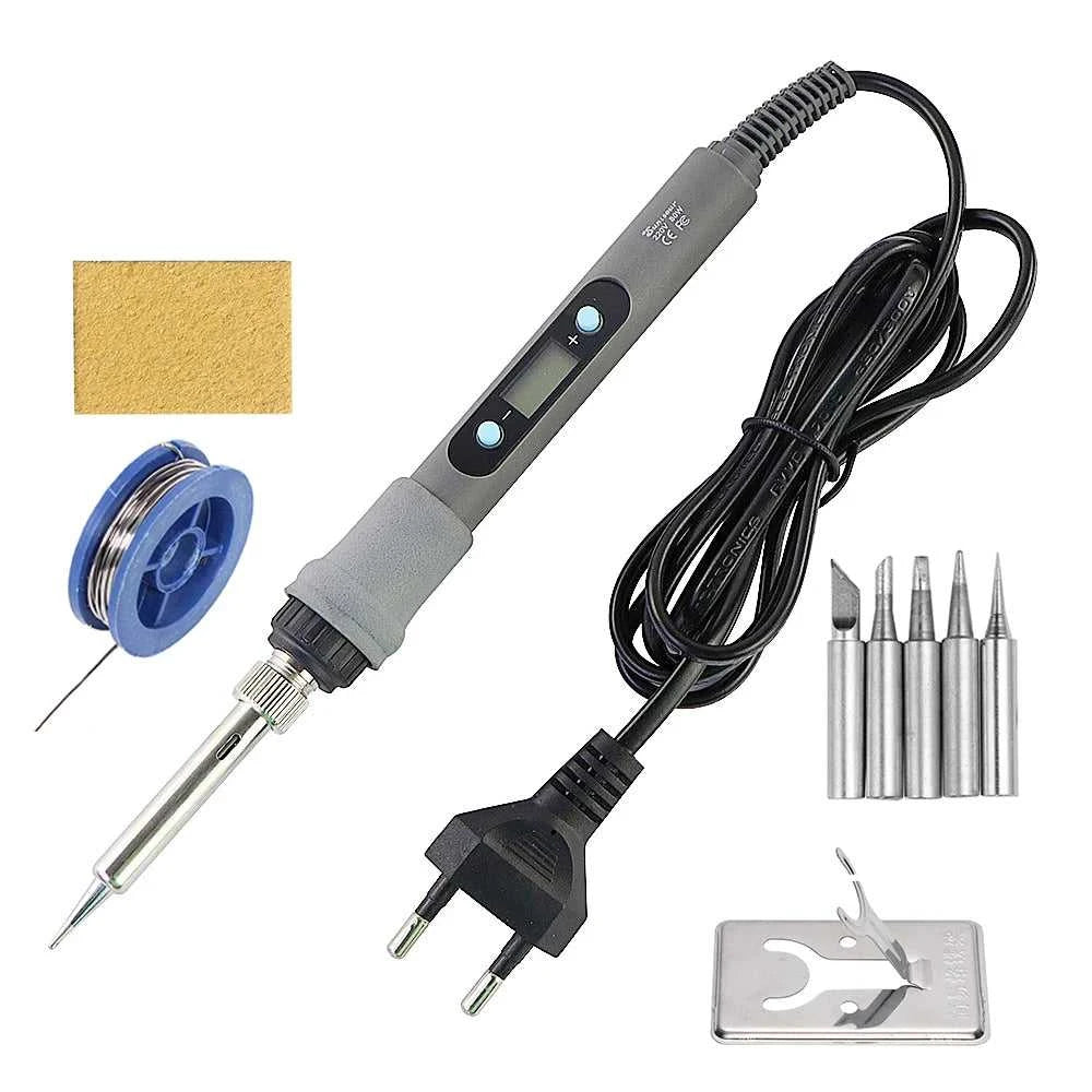60W 80W Electric Soldering Iron LCD Digital Display Adjustable Temperature Welding Repair Tools 220V / 110V Solder Wire Tips Éditions Traditions & Modernité Inc. 185980930;20260611;1781193732cnfby