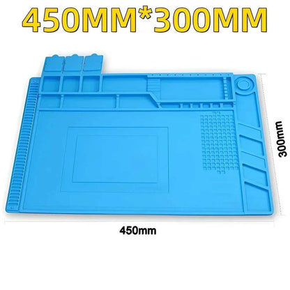 Magnetic Mat Silicone Repair Mat Circuit Board Soldering Pad Heat Resistant 932°F Anti-Static for ESD Iron Phone Repair