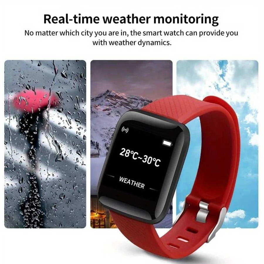 Fitness Activity Tracker Watch with Heart Rate Monitor Éditions Traditions & Modernité Inc. 14:10#116Plus Red