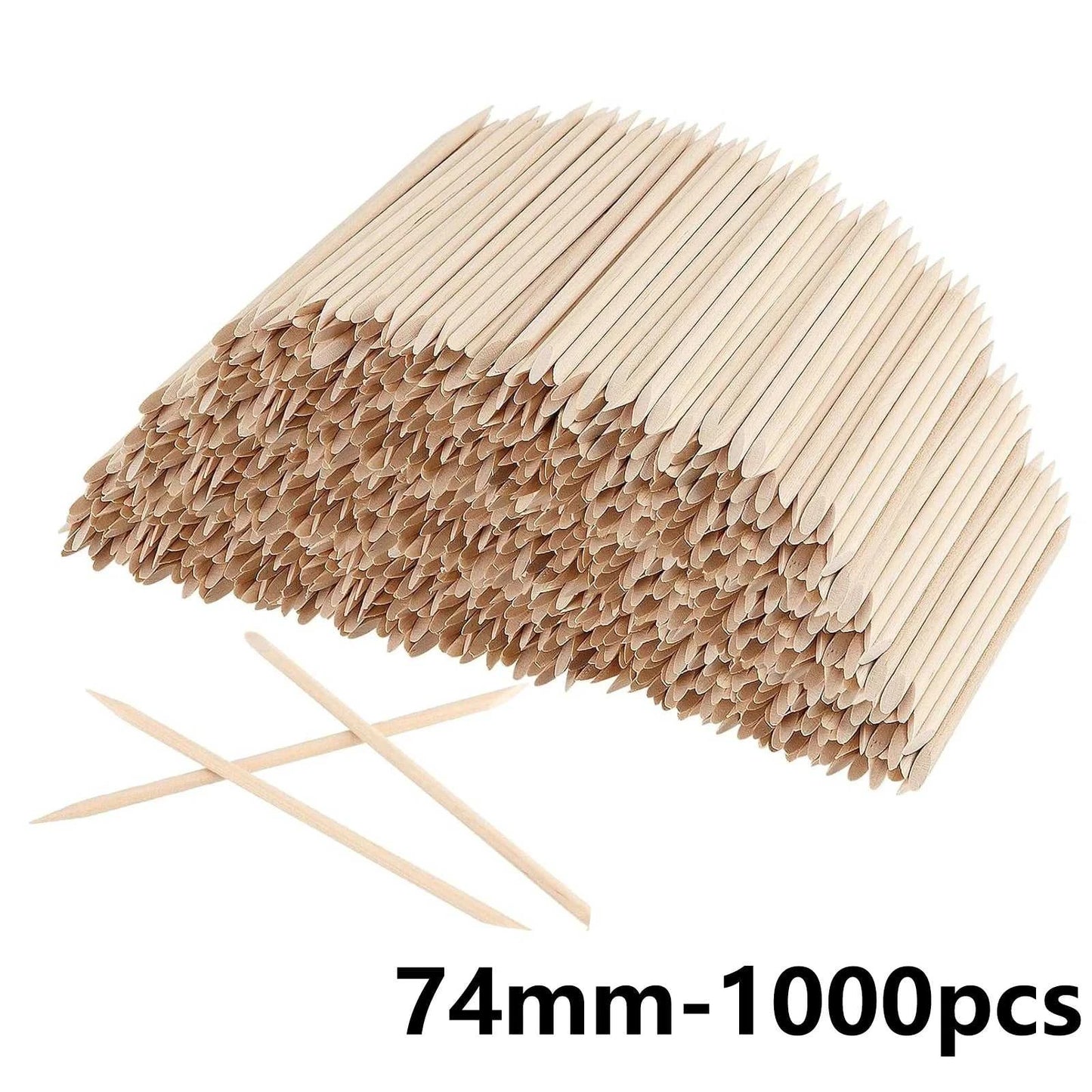 100/50pcs Nail Art Pusher Orange Wood Sticks Cuticle Pusher Remover Rhinestones Dotting Removal Manicure Pedicure Care Tools