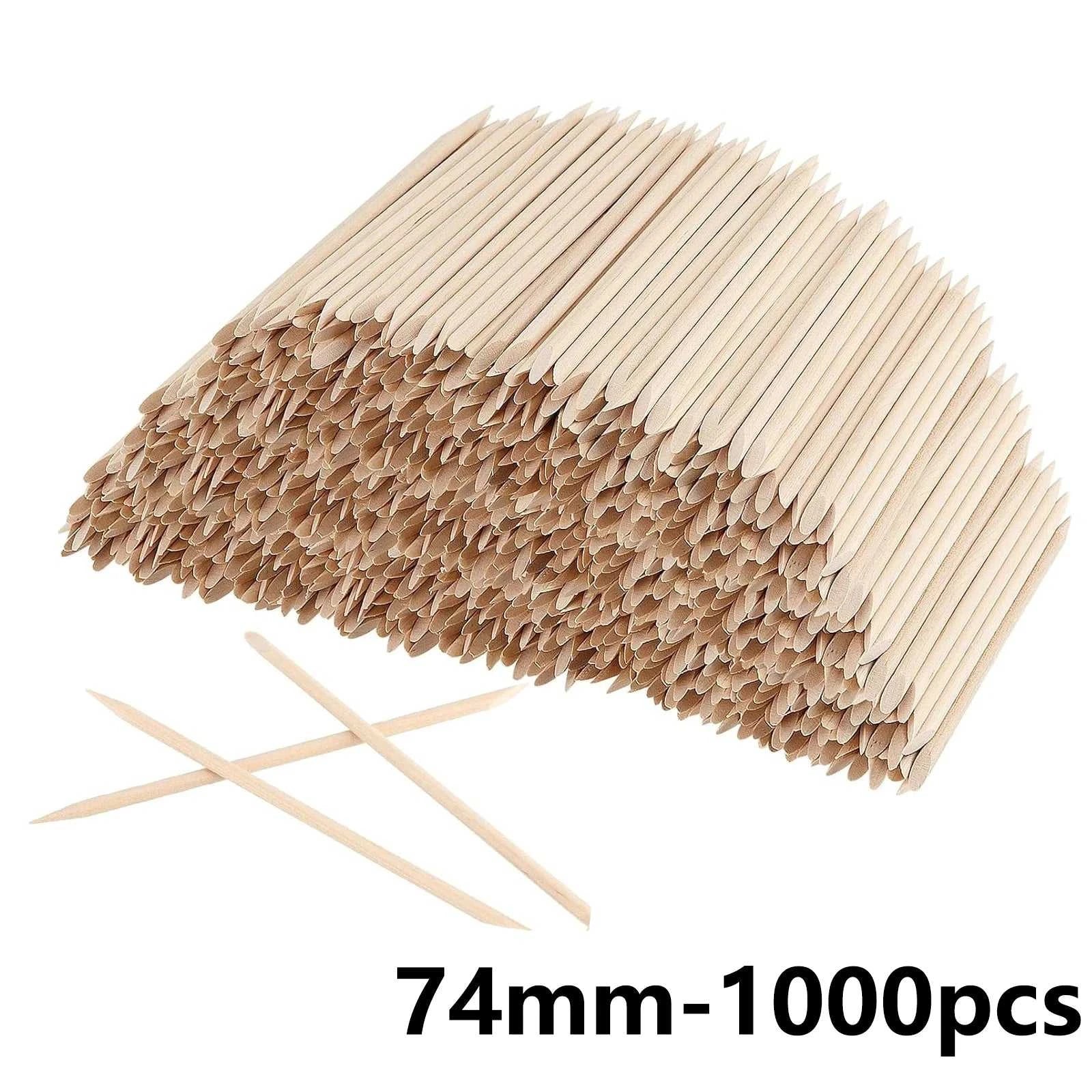100/50pcs Nail Art Pusher Orange Wood Sticks Cuticle Pusher Remover Rhinestones Dotting Removal Manicure Pedicure Care Tools