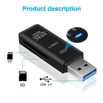 2-in-1 Multi Functional USB 3.0 Card ReaderMiniSD TFMemoryCardReaderUSBFlashDrive CardreaderAdapter For PCLaptops Accessories Éditions Traditions & Modernité Inc. 185980795;20260611;1781193688p9dYG
