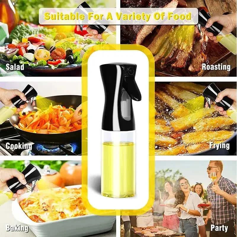 200/300/500mlOil Spray Plastic Household Kitchen Oil Spray Bottle Or Oil Brush Nebulizing Mist Filling Cooking Dual Use BBQ Éditions Traditions & Modernité Inc. 14:200002130#2pcs-300ml white