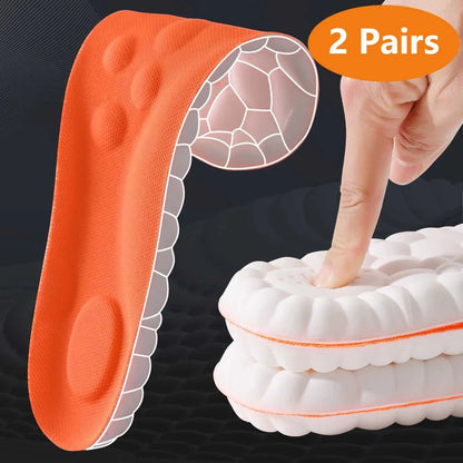 1/2/4pairs Latex Sport Insoles Soft High Elasticity Shoe Pads Orthotic Breathable Shock Absorption Cushion Arch Support Insole Éditions Traditions & Modernité Inc. 185981381;20260611;1781193823F9J4Z