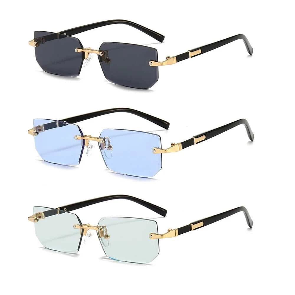 Rectangle Rimless Sunglasses for Men and Women Summer Style Éditions Traditions & Modernité Inc. 71:193;73:496