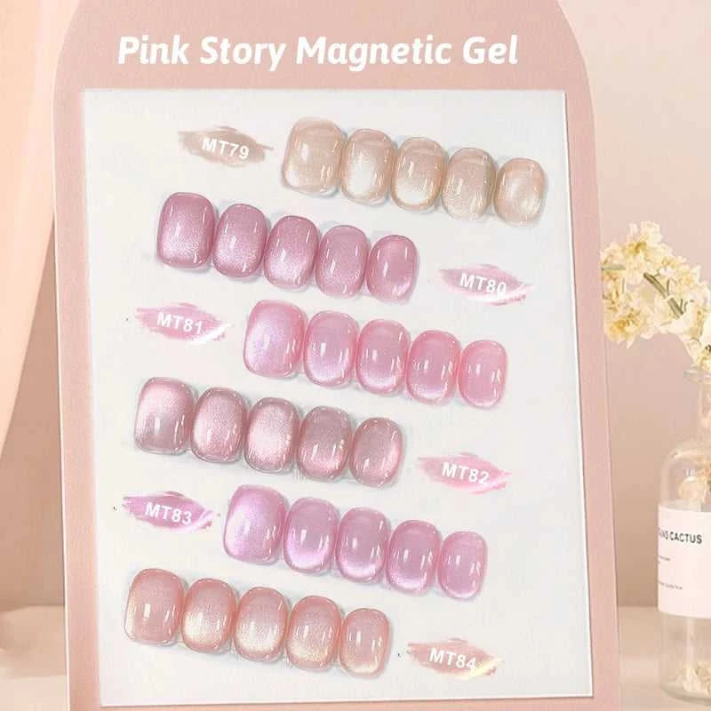 Pink Story Cat Magnetic Gel Nail Polish Nude Pink Gold Light Semi Permanent UV Gel Varnish Soak Off Nail Supplies Manicure DIY Éditions Traditions & Modernité Inc. 185982849;20260611;178119397704DHk