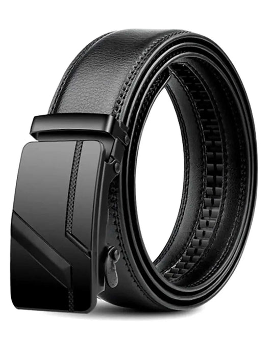 Automatic Buckle Leather Belt [[product_type]] Éditions Traditions & Modernité Inc. 14:29#Black;200000858:201447589