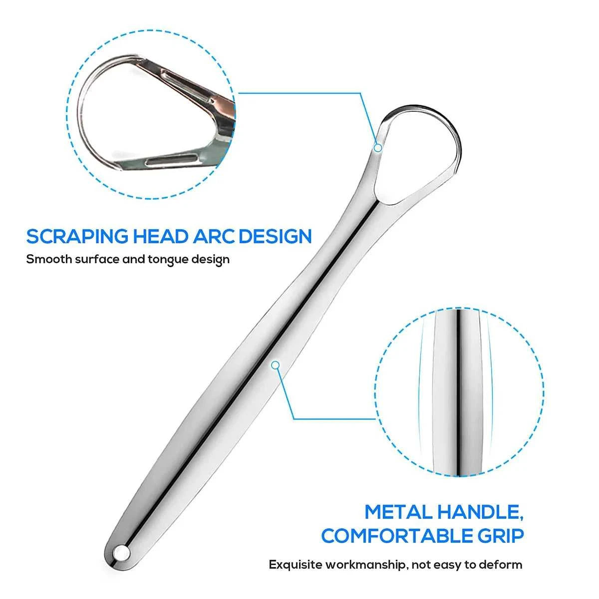 Premium 1pcs/3pcs Metal Tongue Scraper Cleaner for Adults & Kids, Portable Stainless Steel Tongue Scrapers Brushes for Removing Éditions Traditions & Modernité Inc. 185981130;20260611;1781193804aMUyU