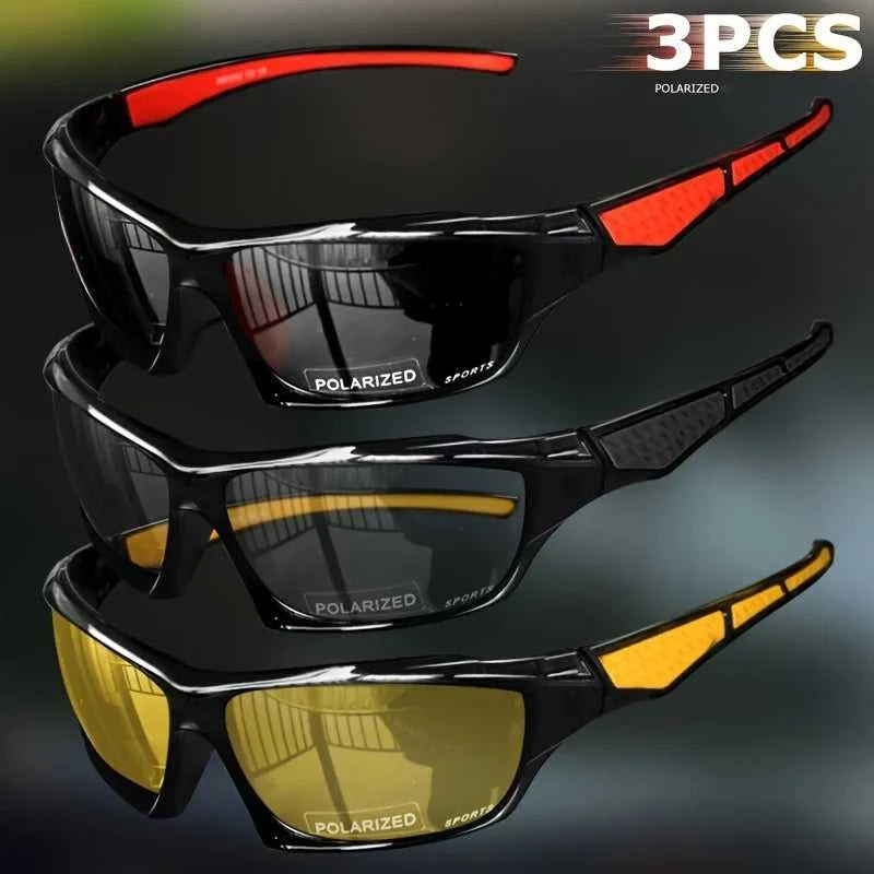 1/3PCS Sports Polarized Sunglasses for Men Lightweight Night Vision Male Shades Cycling Driving Fishing Fashion Mirror Sunglass Éditions Traditions & Modernité Inc. 185982980;20260611;1781194018gMysY